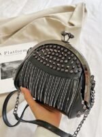 Women's Large Capacity Faux Leather Fringe Crossbody Bag