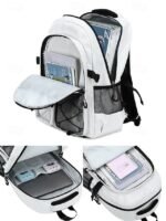 Unisex Waterproof School Backpack with Multi-Pocket Design and - Image 4