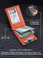 Men's RFID-Blocking Wallet – Premium Cowhide Leather with - Image 5