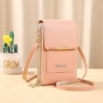 Women's Pink Multi - Zipper Crossbody Phone Bag, Compact - Image 12
