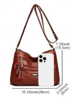 Women's Crossbody Bag Shoulder Bags PU Leather Office - Image 9
