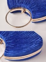 Women's Christmas Party Velvet Handbag – Elegant Red, - Image 6