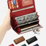 Women's Crocodile Pattern Faux Leather Long Wallet with