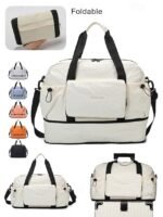 Women's Foldable Travel Duffel Bag – Water-Repellent