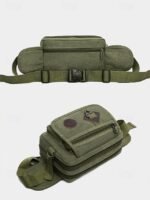 Men's Durable Canvas Crossbody Bag with Multiple Pockets - Image 4