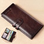 Men's Genuine Leather Long Wallet – Vintage Bifold Clutch - Image 10