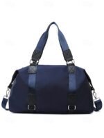 Women's Fashion Pink Nylon Duffel Bag - Multifunctional - Image 18