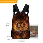 3D Fire Tiger Backpack for Boys and Teens – Large Capacity - Image 6