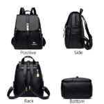 Elegant PU Leather Backpack for School and Travel - Stylish and - Image 5