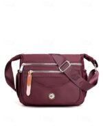 Women's Nylon Crossbody Bag with Multiple Pockets, - Image 14