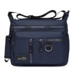 Men's Black Multi-pocket Nylon Crossbody Messenger Bag – - Image 8