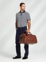 Men's Versatile Leather Weekender Bag with Integrated Shoe - Image 3