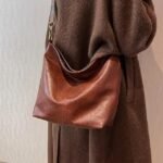 Men's Women's Crossbody Bag Bucket Bag PU Leather - Image 4
