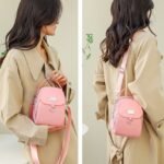 Women's Black Nylon Crossbody Bag with Silver Hardware and - Image 2