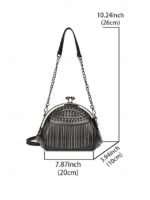 Women's Large Capacity Faux Leather Fringe Crossbody Bag - Image 12