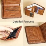 Men's Large Capacity RFID Blocking Cowhide Leather Wallet - Image 8