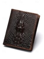 Men's Genuine Leather Wallet with Crocodile Head Design – - Image 3