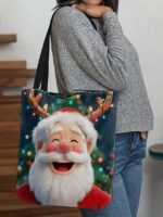 Women's Christmas Tote Bag – Santa Claus Design with - Image 8