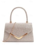 Women's Glitter Evening Clutch Bag with Chain Strap – - Image 12
