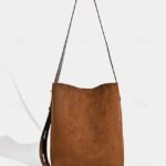 Women's Suede-Like Faux Leather Tote with Leopard print,