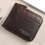 Men's Faux Leather Zip Wallet, Multiple Colors, Compact