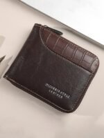Men's Faux Leather Zip Wallet, Multiple Colors, Compact