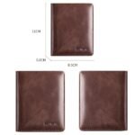 Men's Brown RFID Blocking Leather Bifold Wallet with ID - Image 9