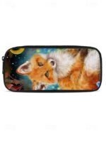 Girls'3-Piece Fox Backpack Set with Lunch Bag and Pencil - Image 12