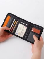 Men's Canvas Trifold Wallet with Multiple Card Slots, - Image 3