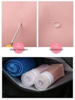 Women's Fashion Pink Nylon Duffel Bag - Multifunctional - Image 8