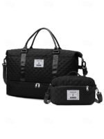 Women's Polyester Quilted Duffel Bag Set, Multiple Colors, - Image 22