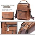 Men's Faux Leather Crossbody Messenger Bag – Vintage - Image 3