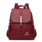 Elegant PU Leather Backpack for School and Travel - Stylish and - Image 7