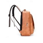 Men's Vintage Faux Leather Backpack – Large Capacity - Image 7