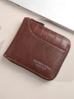 Men's Faux Leather Zip Wallet, Multiple Colors, Compact - Image 15