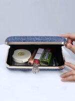 Elegant Straw Clutch Purse with Pearl Clasp - Stylish - Image 5