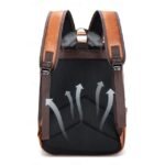 Men's Vintage Faux Leather Backpack – Large Capacity - Image 8