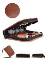 Portable Golf Accessories Organizer – Leather Travel Case with - Image 8