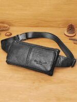 Men's Genuine Leather Waist Bag & Crossbody Sling, - Image 11