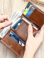 RFID Blocking Genuine Leather Wallet for Men – Trifold Design - Image 3