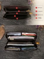 Women's Genuine Leather Long Wallet with Carved Eagle - Image 7