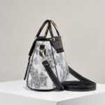 Women's Elegant Swan Pendant Handbag - Black and White - Image 3