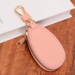 Faux Leather Zipper Key Case – Compact Key Organizer with - Image 8
