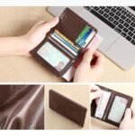 Men's Brown RFID Blocking Leather Bifold Wallet with ID - Image 6