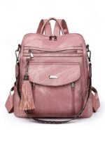 Women's Faux Leather Convertible Backpack Purse – Vintage