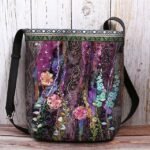 Women's Bohemian Floral Embroidered Crossbody Bag, Artistic - Image 9