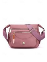 Women's Nylon Crossbody Bag with Multiple Pockets, - Image 2