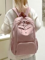 Women's Lightweight Water-Repellent Nylon Backpack with - Image 11