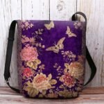 Vintage Floral Crossbody Bag with Butterfly Print, Lightweight - Image 10