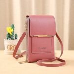 Women's Pink Multi - Zipper Crossbody Phone Bag, Compact - Image 19